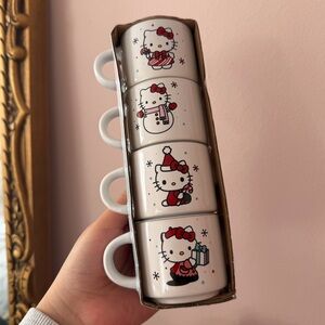 Hello Kitty Christmas espresso mugs set